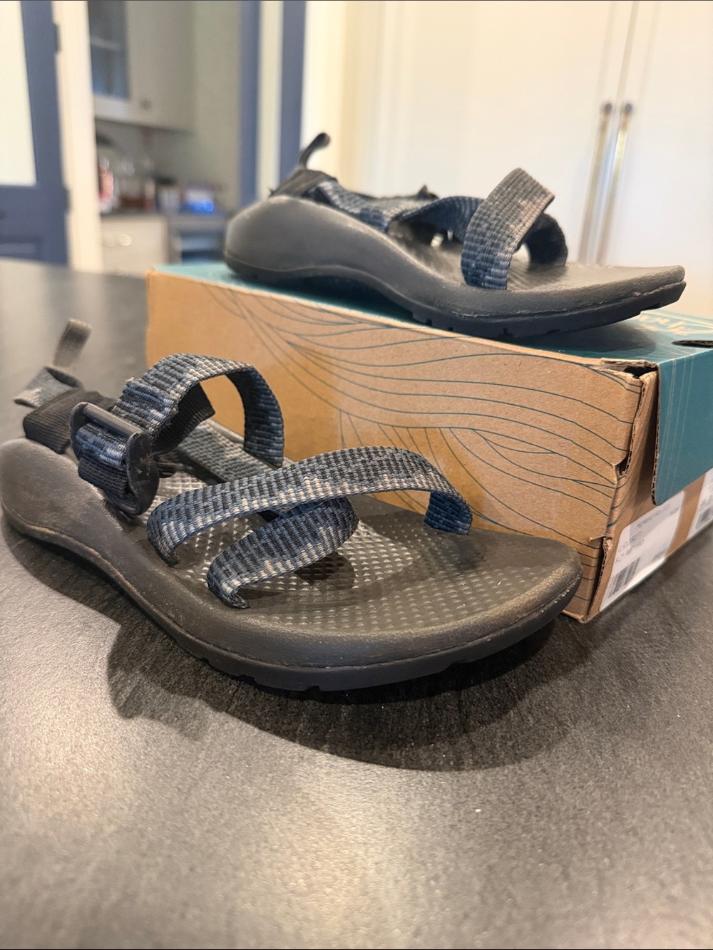 Chaco Kids Sandals in Black and Navy Blue